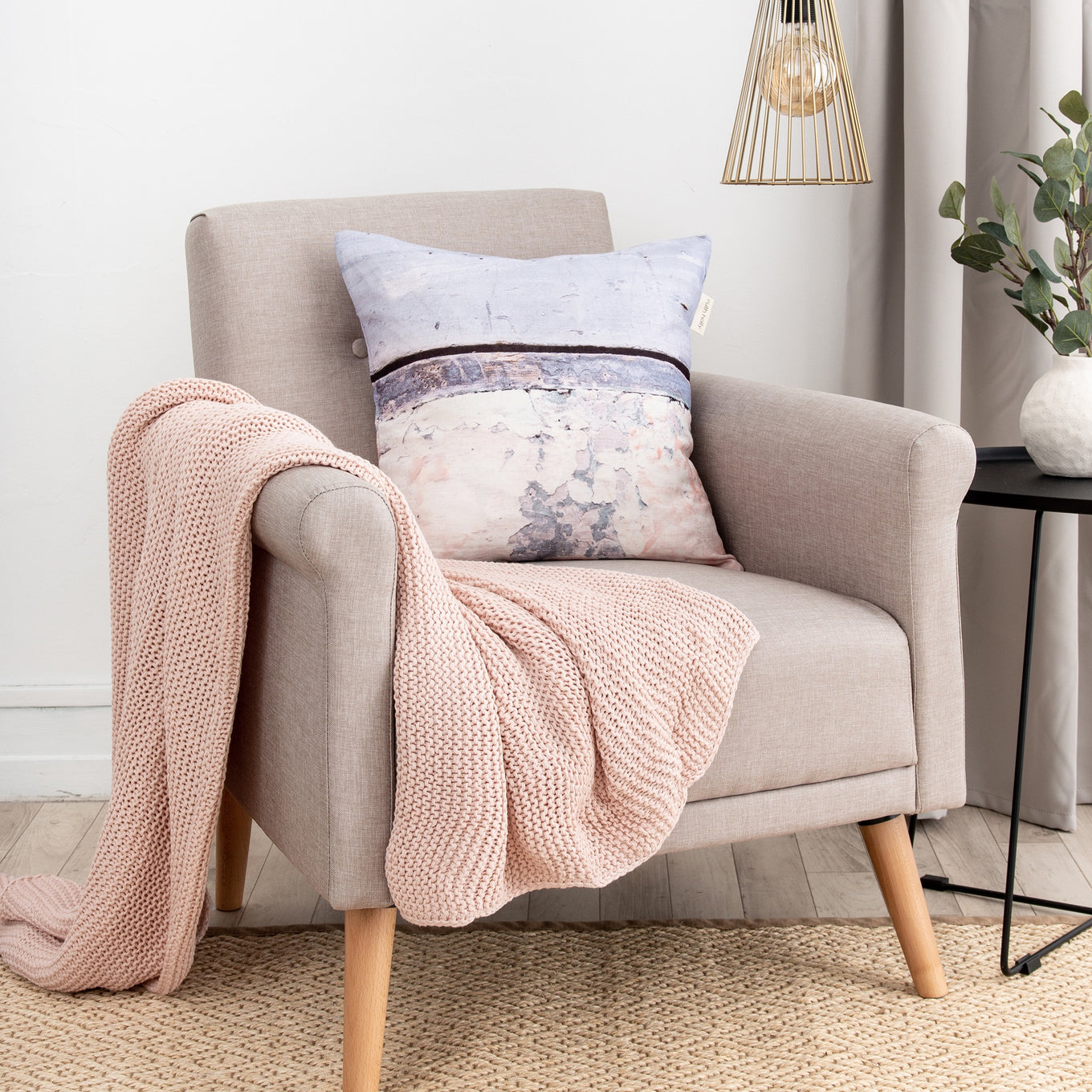 Coastal Texture Striped Cushion Cover - 'Aspect Coastal'