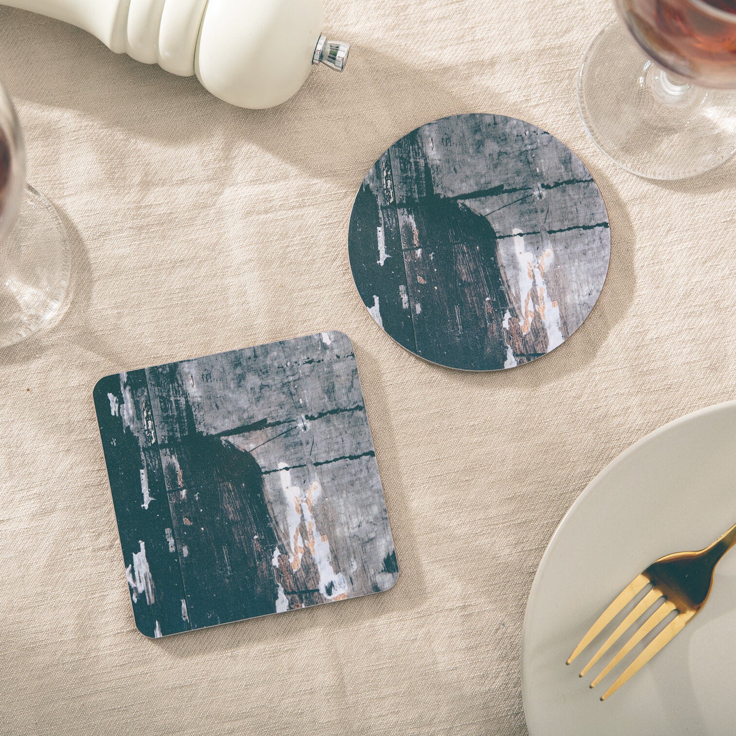 'Wholesome' Coaster, cork backed