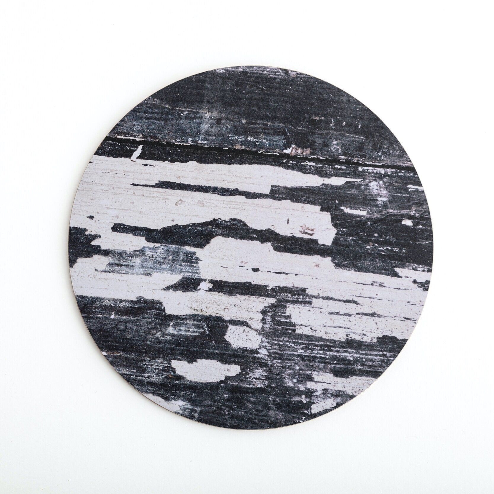 Set Of Four Round Monochrome Placemats