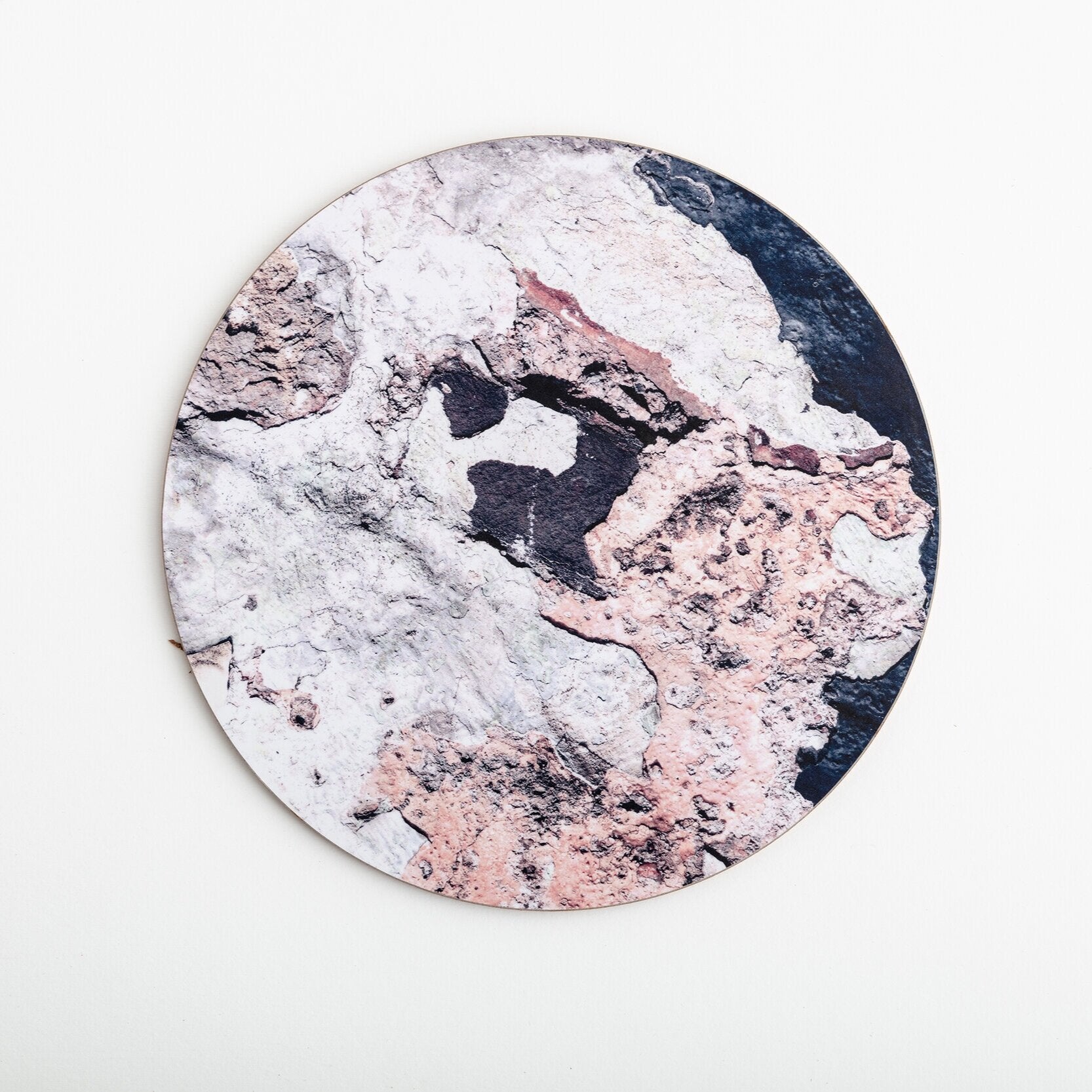 Set of Four Round, pink and blue table mats, Aspect Placemats