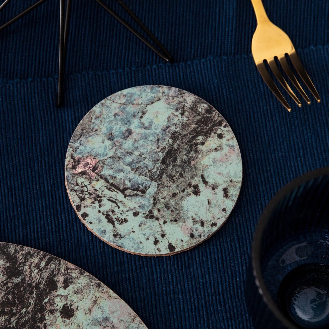 Goddess Lagoon, Round Green Coaster