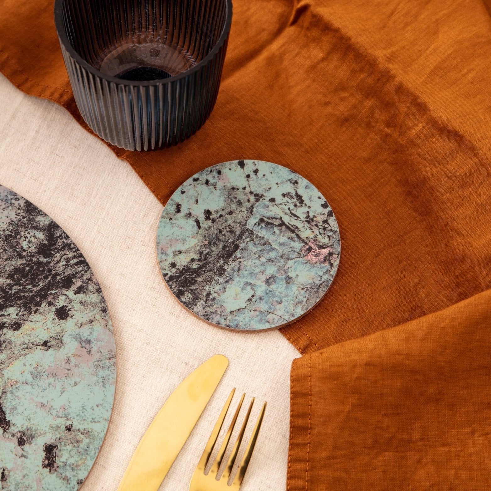 Goddess Lagoon, Round Green Coaster