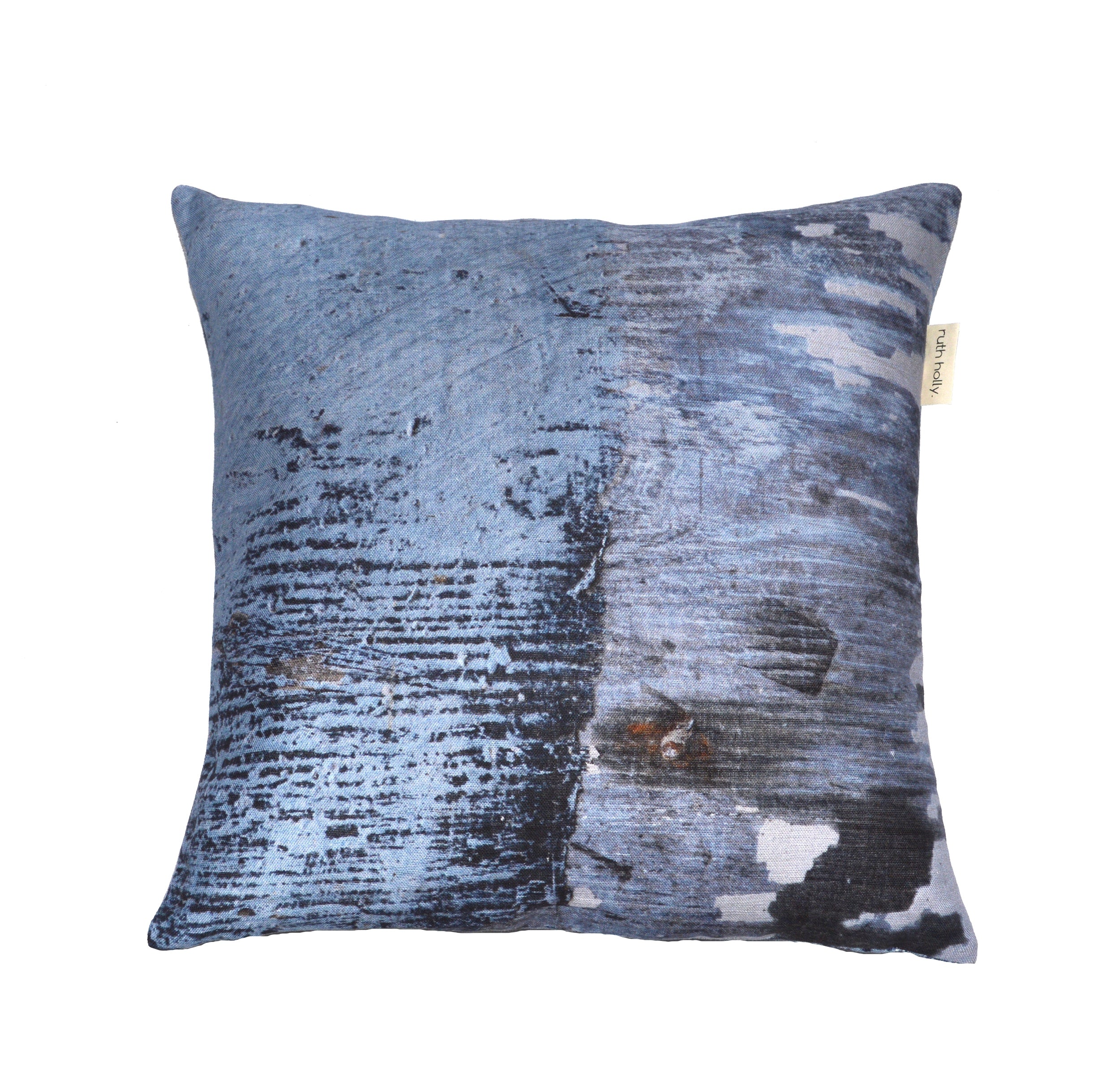 Painted texture Blue Cushion Cover - 'Breeze'