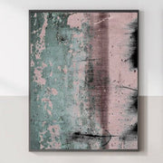 Pink Sea, textured wall art print, 'Emerald Bay'