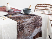 Abstract Textured Cotton Table Runner - 'Earth'