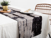 Abstract Textured Cotton Table Runner - 'Monochrome'