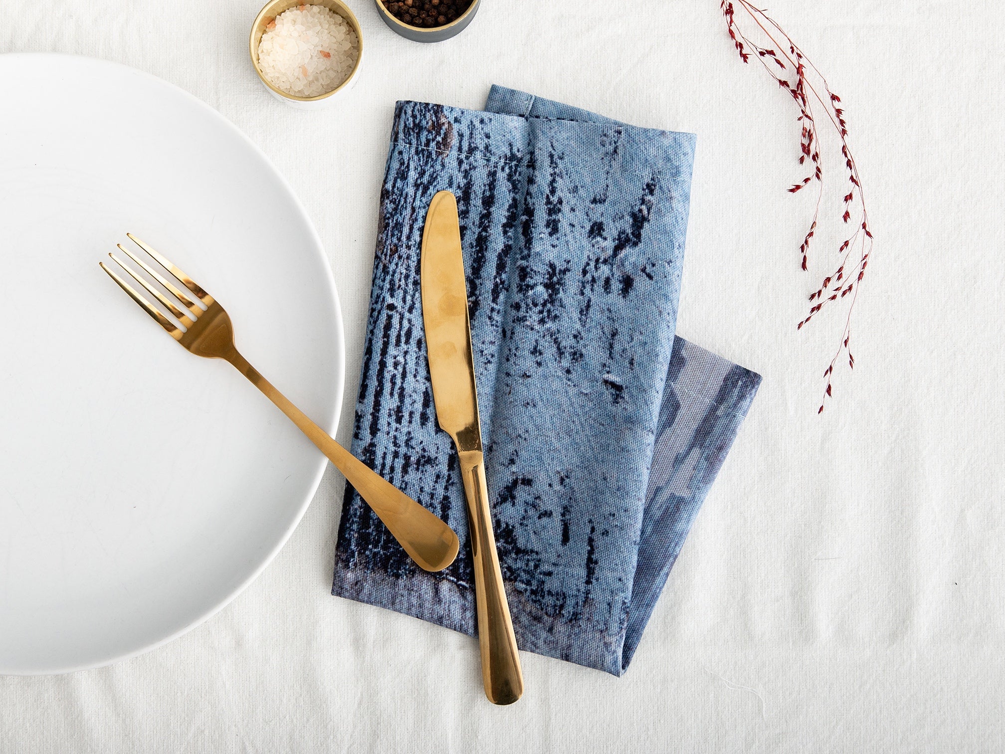 Abstract Textured Cotton Napkin - 'Breeze' - NK002