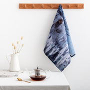 The Breeze, Abstract Print, Blue Tea Towel