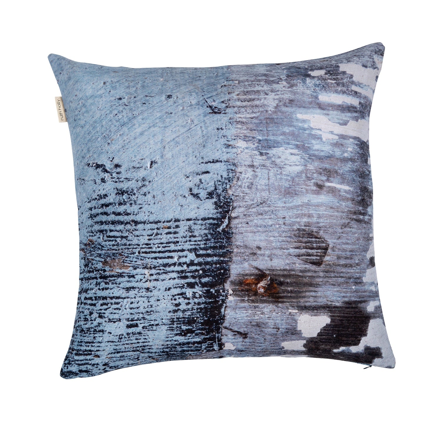 Large, Blue Textured Cushion Cover - 'Breeze'