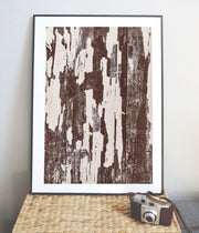 Monochrome Abstract Art Print