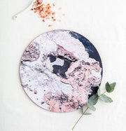 Set of Four Round, pink and blue table mats, Aspect Placemats