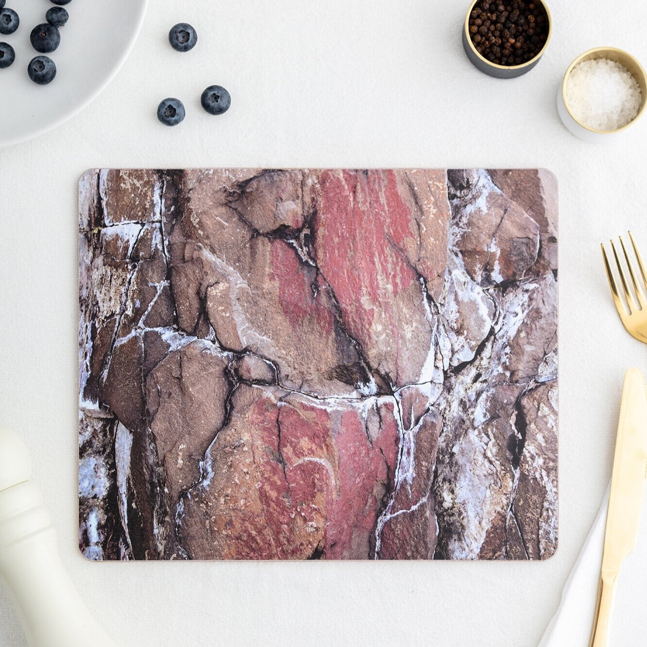 Set Of Four Rectangle Earth Placemats