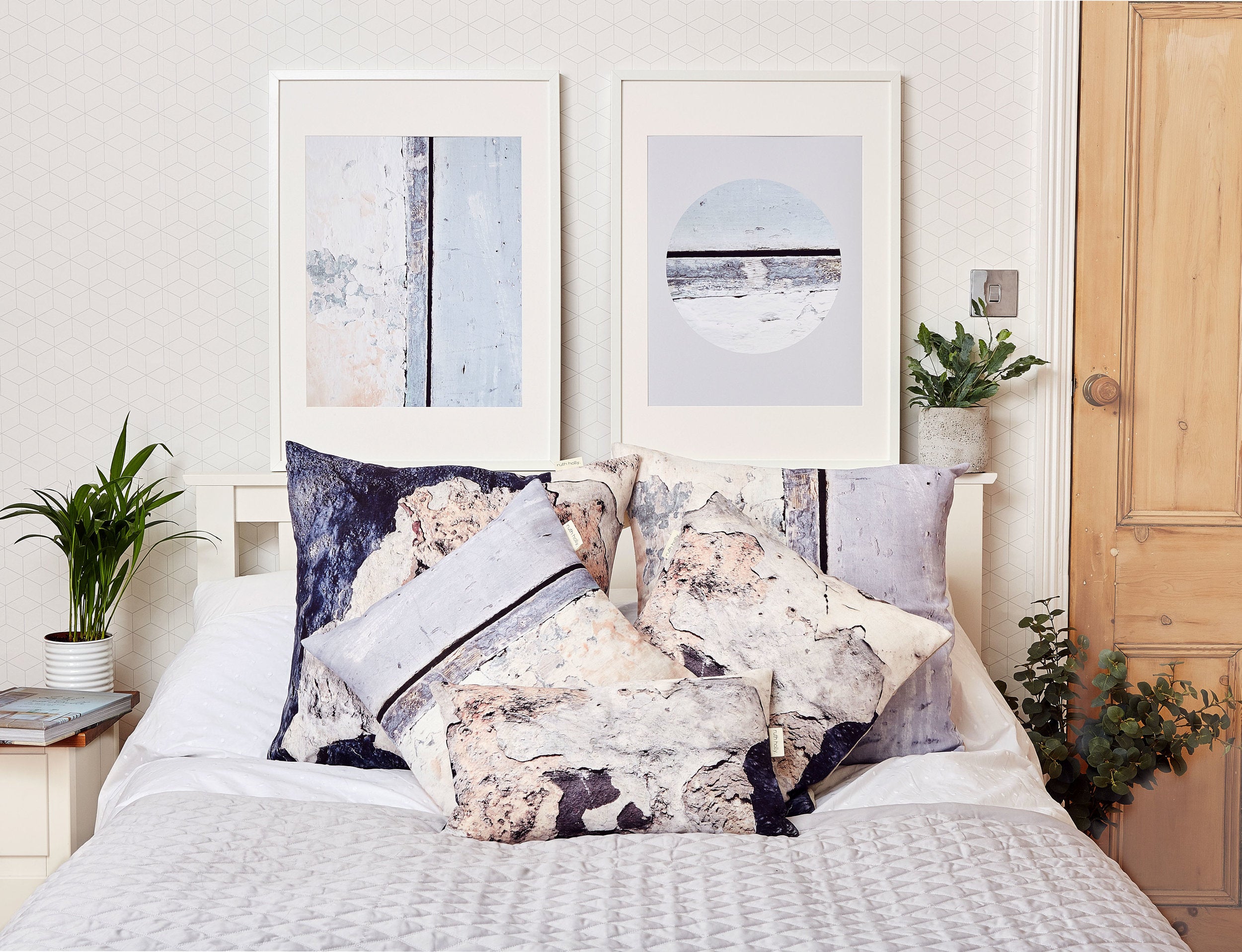 Soft grey blue, Coastal Wall Art Print - 'Aspect Eclipse'