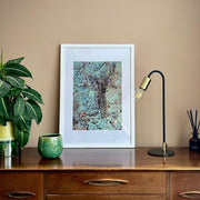 Emerald Teal, textured wall art print, 'Lagoon'